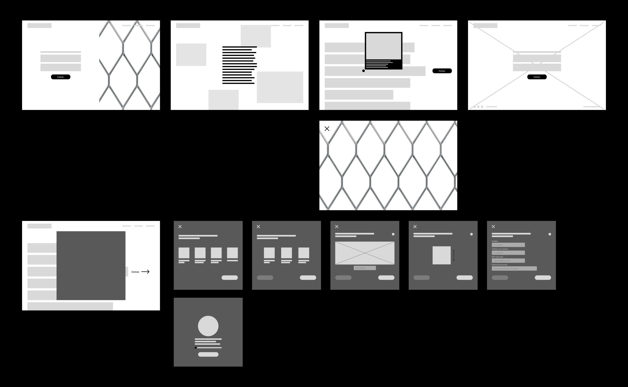 wireframes desktop